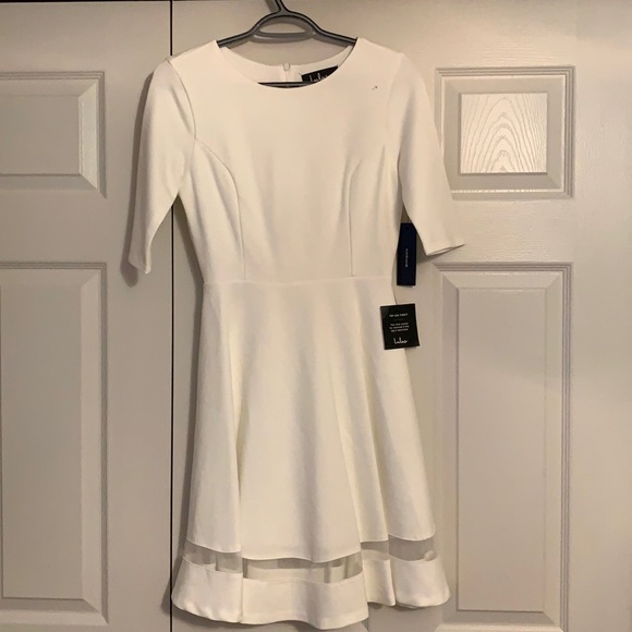 white quarter sleeve dress - Picture 1 of 2